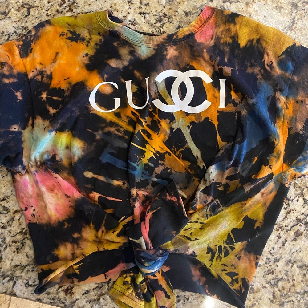 Gucci Tye-Dyed cropped T-shirt